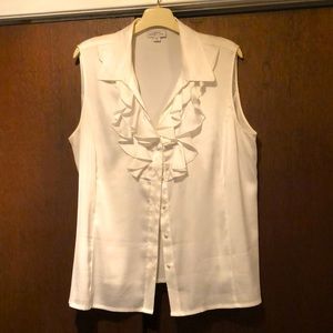 White Ruffled Blouse